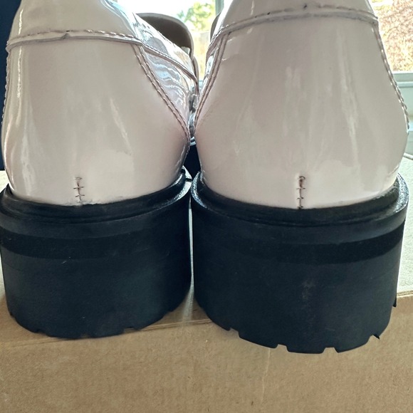 Reformation Agathea Chunky Loafer Morning Dew Patent 7 Rare - Picture 10 of 12